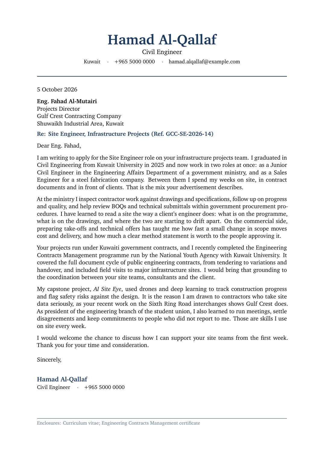 Cover Letter